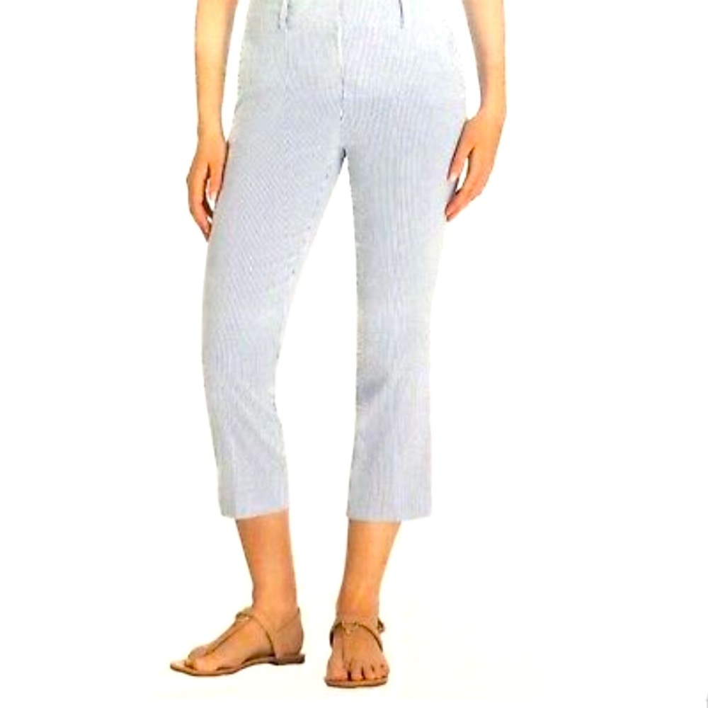 Hilary Radley seersucker crop pants